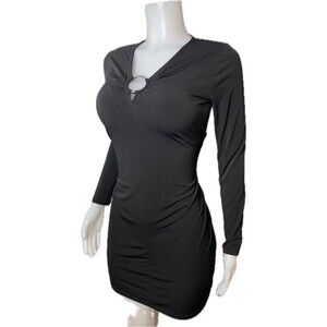 F. Michael Kors  Dress Size S Black Long Sleeve V Neck. NWT $140